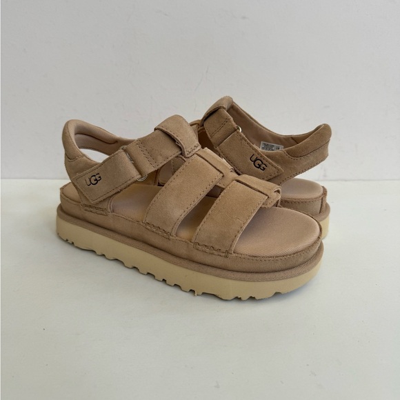 UGG Shoes - UGG GOLDENSTAR STRAP DRIFTWOOD SLIDE PLATFORM STRAPPY SANDALS